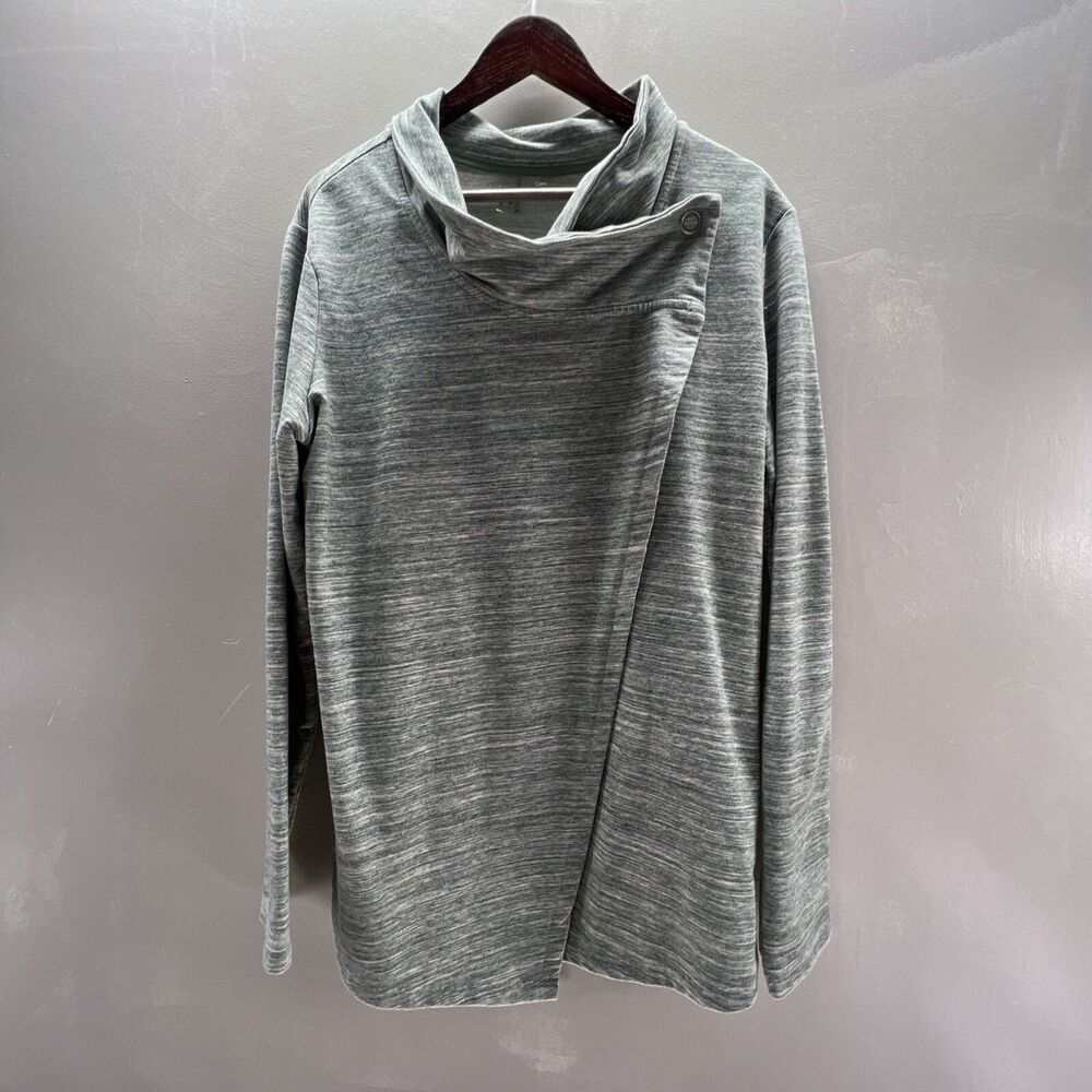 Danskin Sweatshirt Women Size XXL Green Bliss Wrap French Terry Long Sleeve